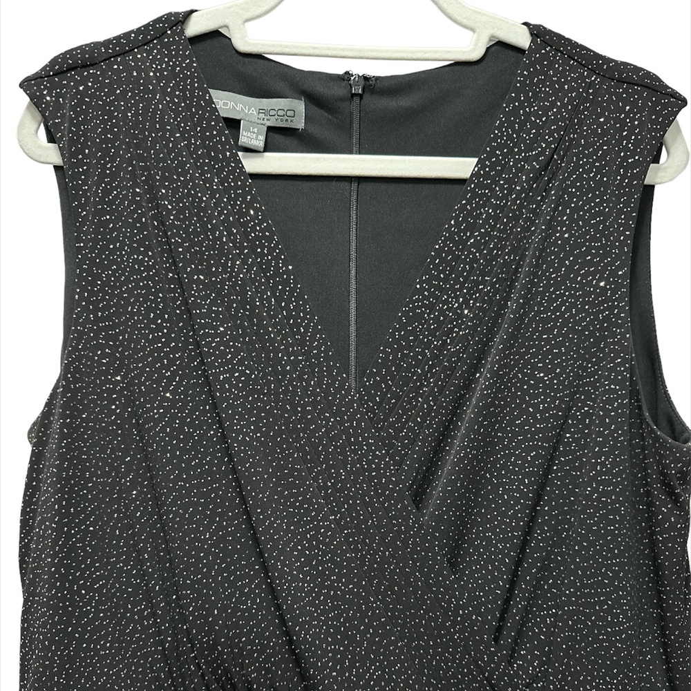 Jumpsuit | Black Sparkle | Donna Ricco New York - Size 14 - Picture 3 of 9